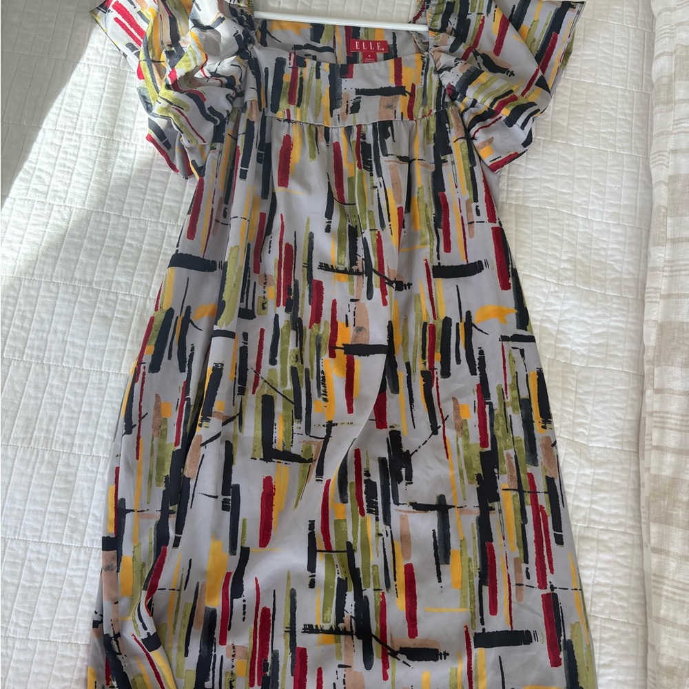 Elle Multicolor Brushstroke Dress size small